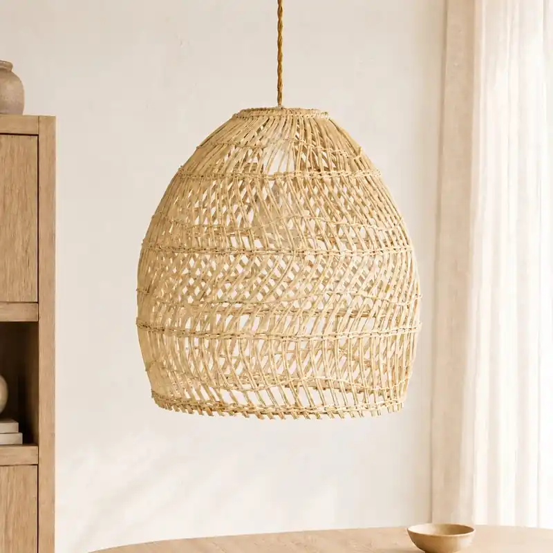 Geul Basket Rattan Pendellampa