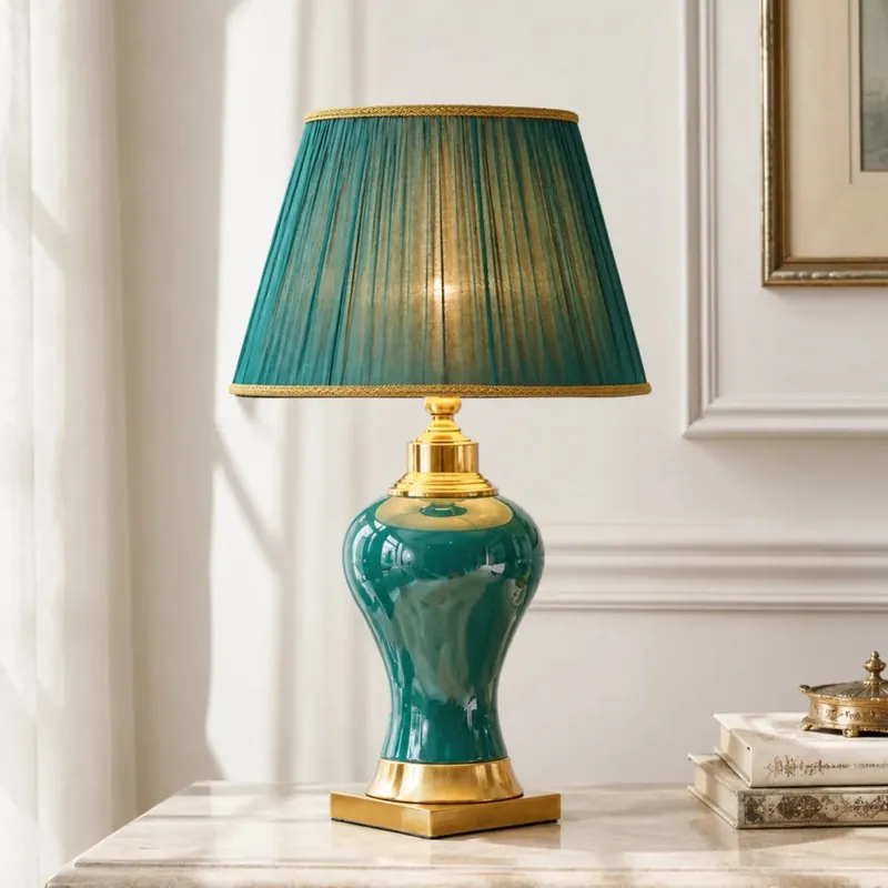 En Vintage Keramisk Bordslampa