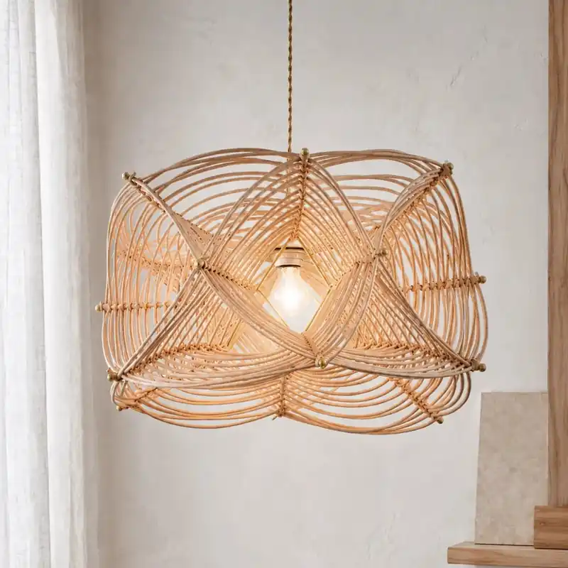 Justine Flower Rattan Pendellampa