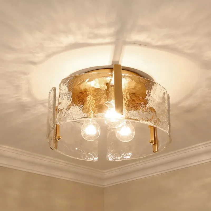 Soren Modern Vattenvåg Glas Trumma Taklampa