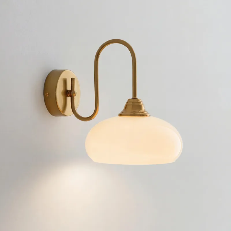 Calypso Bauhaus Böjd Glas Vägglampa