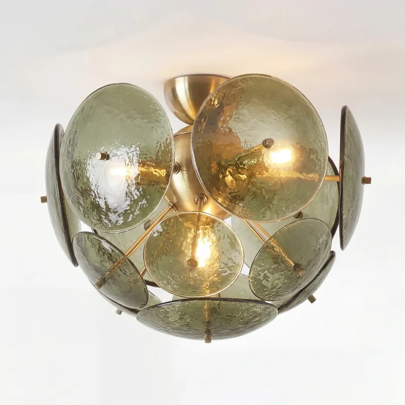 Baxter Vintage Hemisfärisk Glas Taklampa