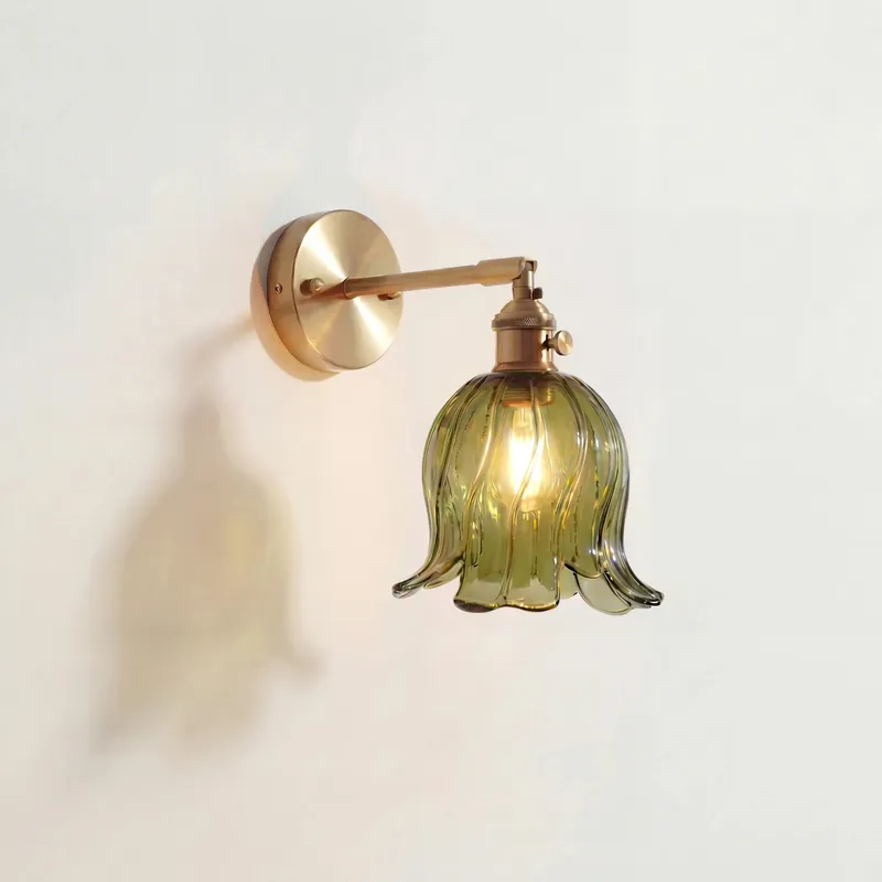 Amara Naturlig Blommig Glas Vägglampa