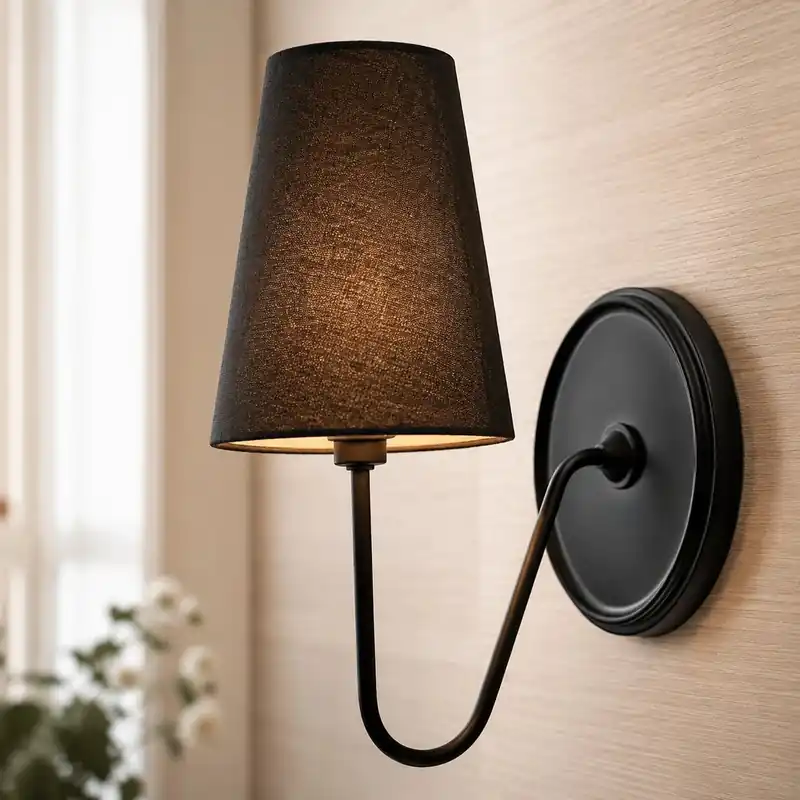 Kynance Retro Metall Linne Skärm Vägglampa