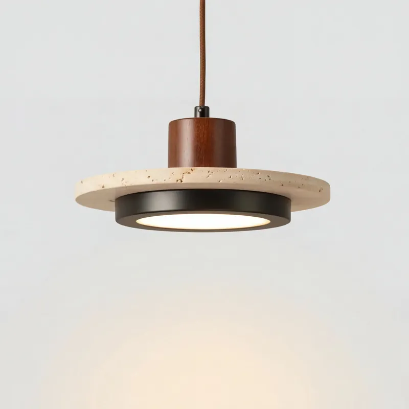 Zola Retro Naturlig Travertin Taklampa