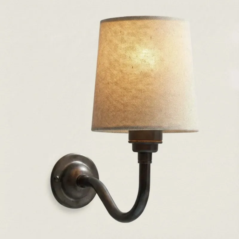 Freyja Vintage Bomullsskärm Vägglampa