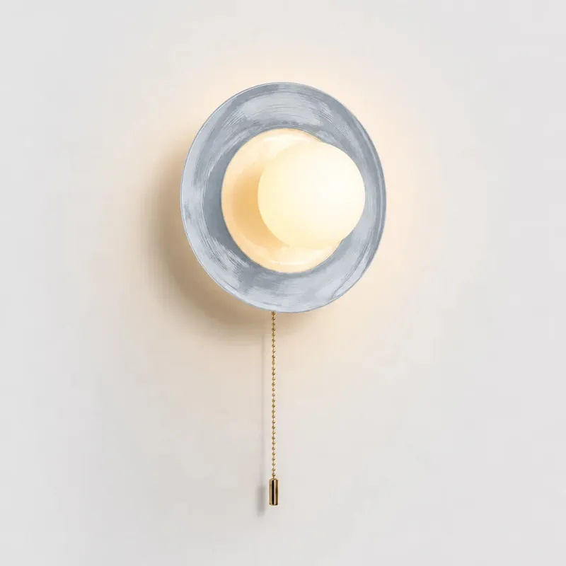 Soraya Modern Art Rund Vägglampa i Gips