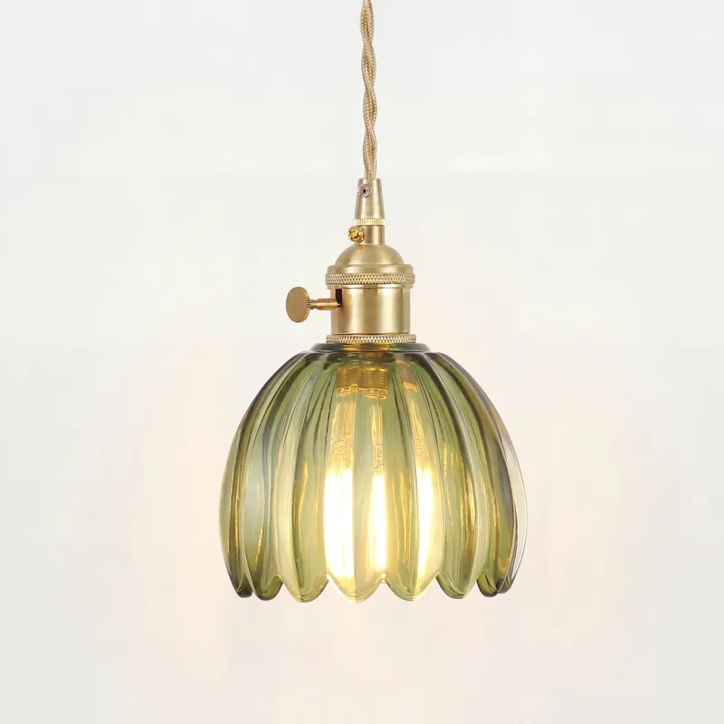 Marlee Petite Szklana Lampa Wisząca w Kształcie Kwiatu