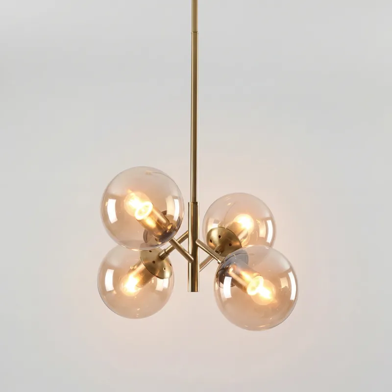 Thevioran Vintage Szklana Kula Wisząca Lampa