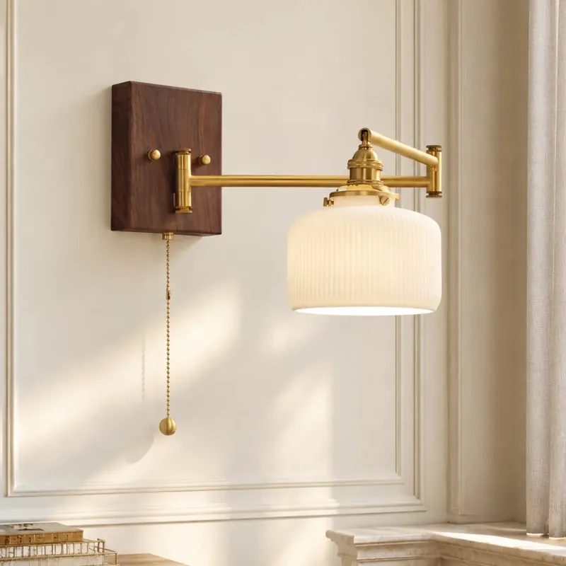 Aurora Retro Ceramiczna Lampa Ścienna na Wahaczu