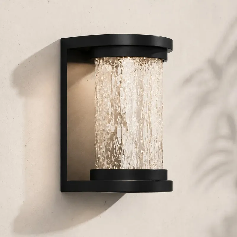 Drew zewnętrzna bańkowa szklana cylindryczna lampa ścienna