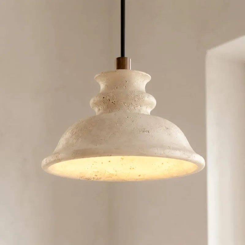 Lampa wisząca Maja Wabi-Sabi Bell z trawertynu