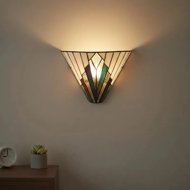 Luz de Parede Hiwot Retro Geométrica Tiffany