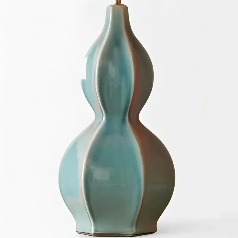 Base de Candeeiro de Mesa em Cerâmica Lyric Modern Double Gourd
