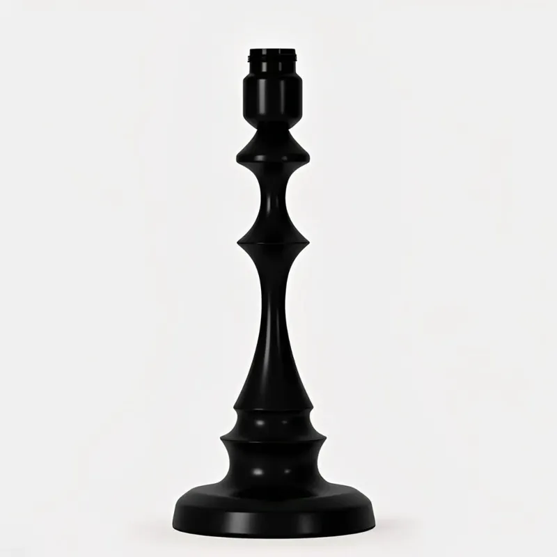 Base de Candeeiro de Mesa em Ferro Zane Coluna Escultural Moderna