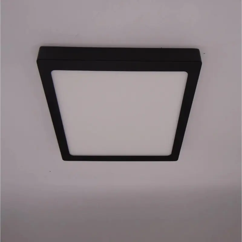 Plafonnier led carre 24w cct-28cm-3000k-4000k-6000k métal 4 couleurs