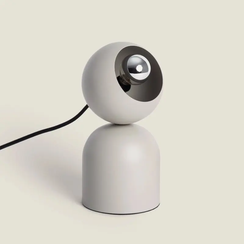 Lampe à poser métal gris culot e14