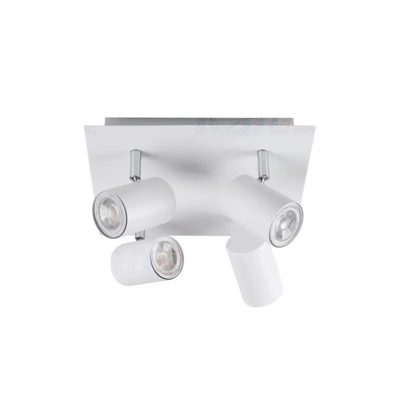 Plafonnier blanc applique 4 têtes orientables EVALO EL-4O W-SR