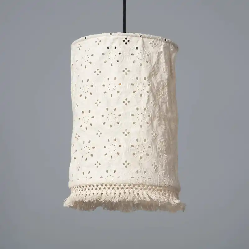 Suspension luminaire coton suspendu culot e27