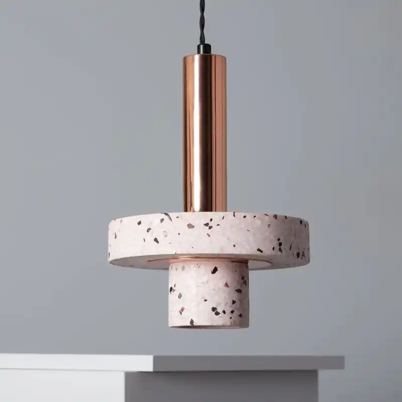 Suspension métal et ciment gu10 moderne contemporain