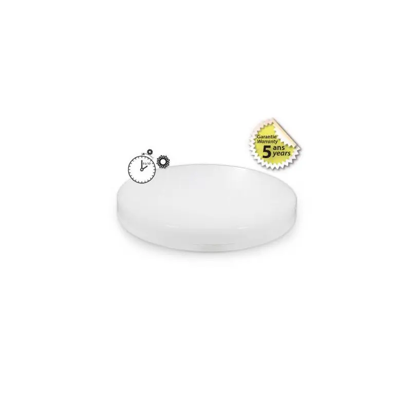 PLAFONNIER LED ROND Ø280 18W 4000K + DÉTECTEUR AVEC PRÉAVIS D‘EXTINCTION - GARANTIE 5 ANS