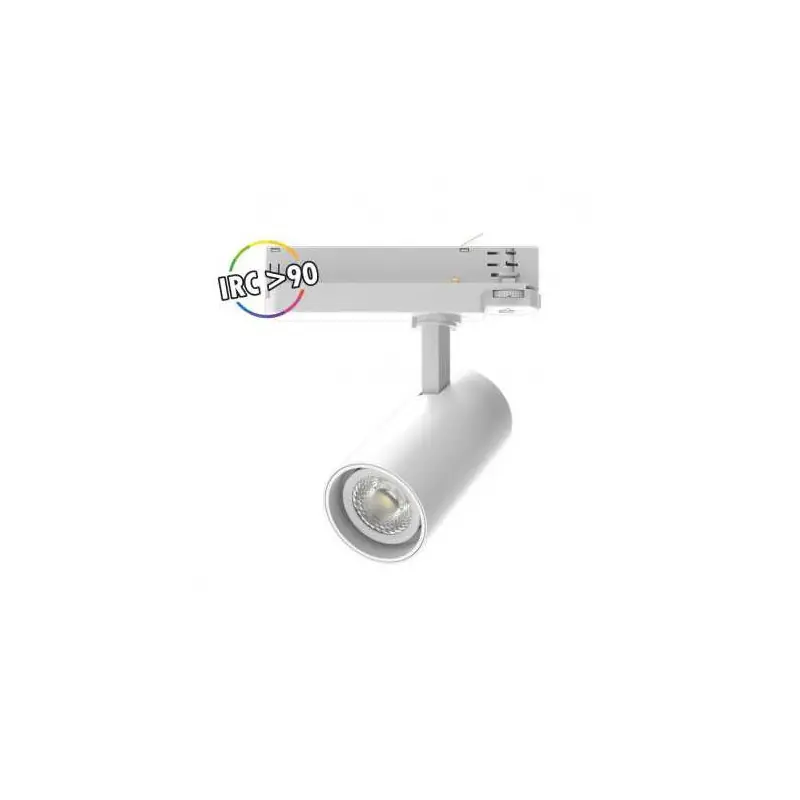 SPOT LED SUR RAIL BLANC 25W cct IRC90 RAIL 3 ALLUMAGES