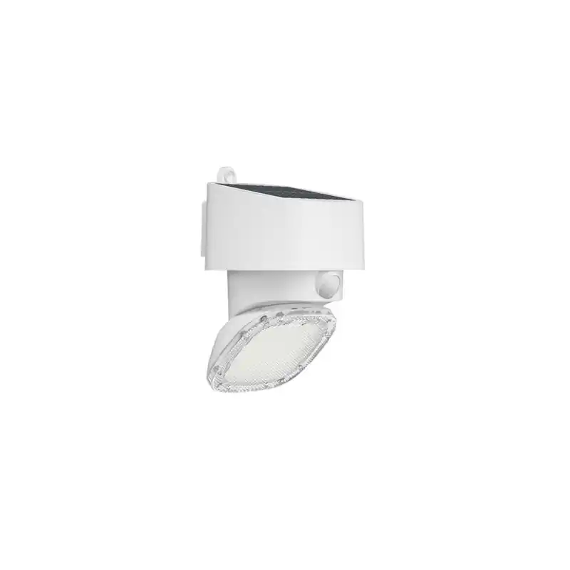Applique solaire blanche orientable 2000 lumens détecteur de mouvement