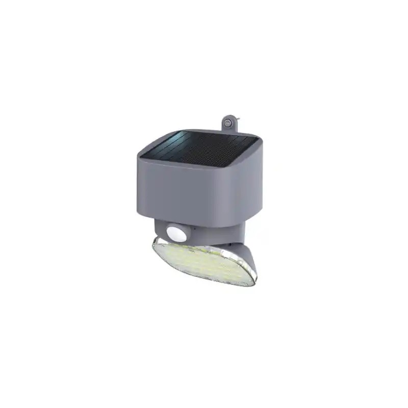 Applique solaire noire orientable 2000 lumens détecteur de mouvement