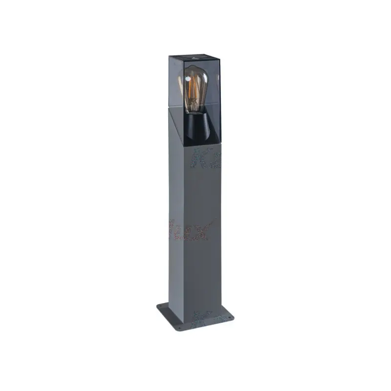 Borne potelet de jardin 50cm extérieure gris anthracite LAVEN culot e27