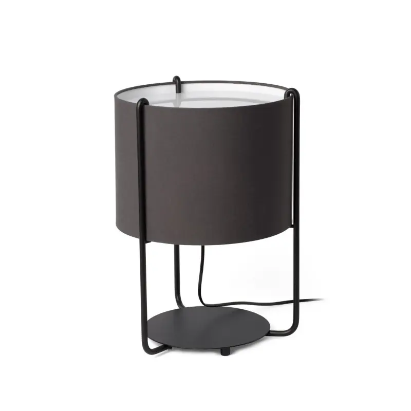 DRUM Lampe de table noire/gris