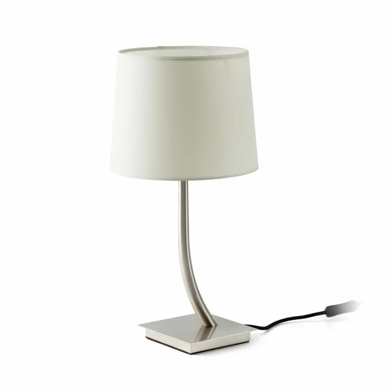 REM Lampe de table nickel/blanc