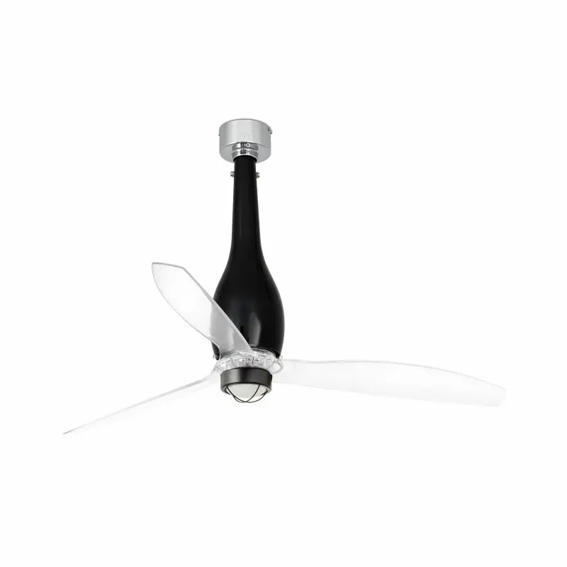 ETERFAN M LED Ventilateur noir brillant/transparent DC