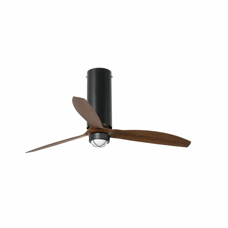 TUBE FAN M LED Ventilateur noir mat/bois DC SMART