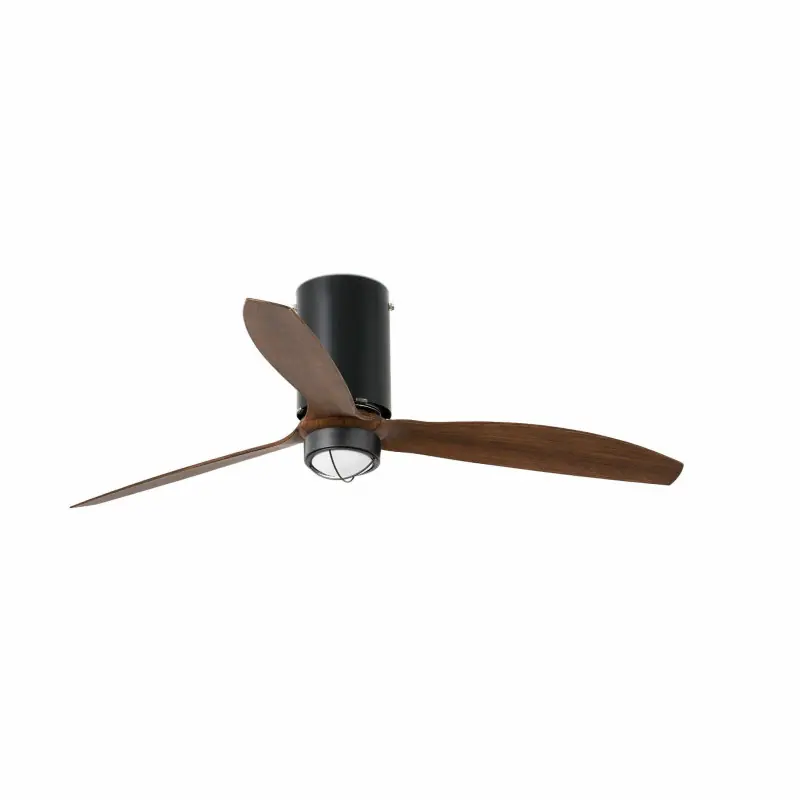 MINI TUBE FAN M LED Ventilateur noir/bois mat DC