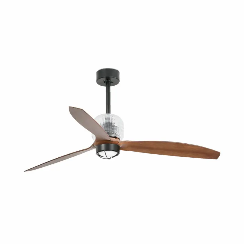 DECO FAN M LED Ventilateur noir/bois DC SMART
