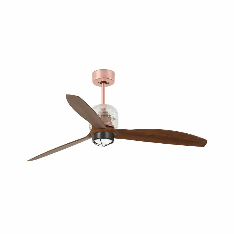 DECO FAN M LED Ventilateur cuivre/bois DC SMART