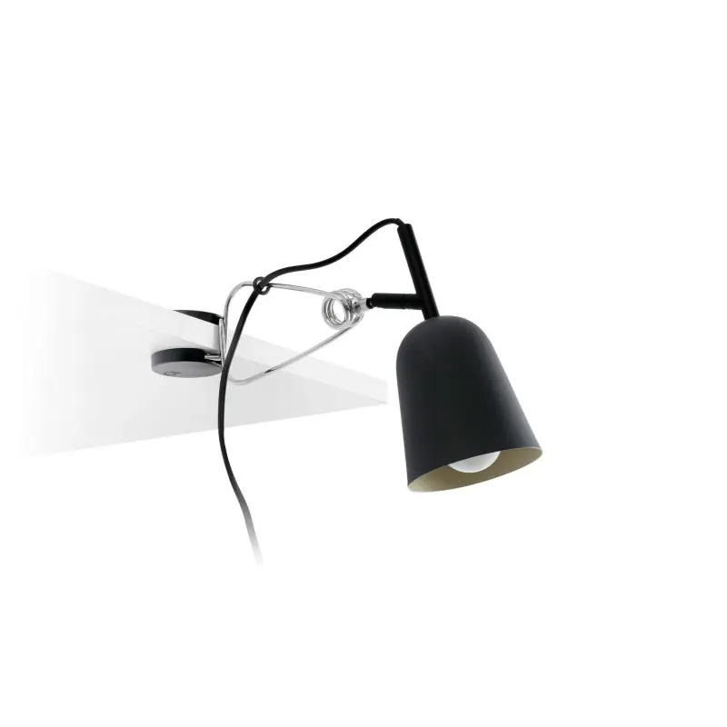 STUDIO Lampe avec pince noire et crème