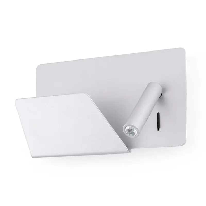 SUAU USB Lampe applique gris avec lecteur gauche