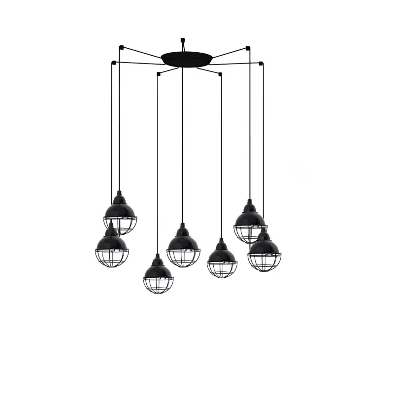 CLAIRE 7L Lampe suspension noire