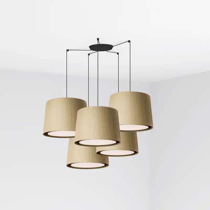 SAMBA 5L Lampe suspension noir/vert