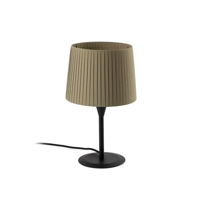 SAMBA S Mini lampe de table noire/enrubanné vert