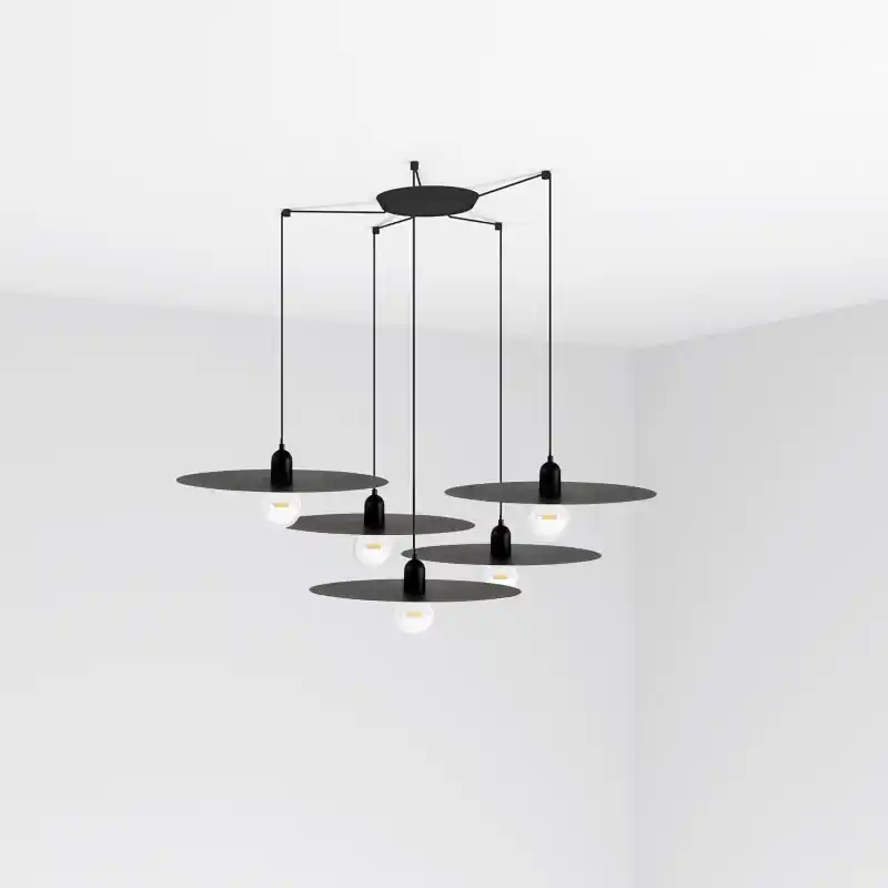 PLAT 5L Lampe suspension noire