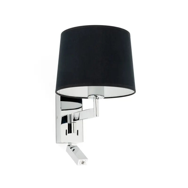 ARTIS Lampe applique avec lecteur chrome/noire