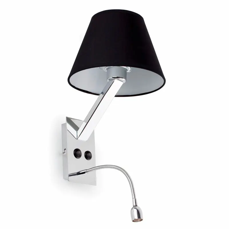 MOMA Lampe aplique noir avec lecteur