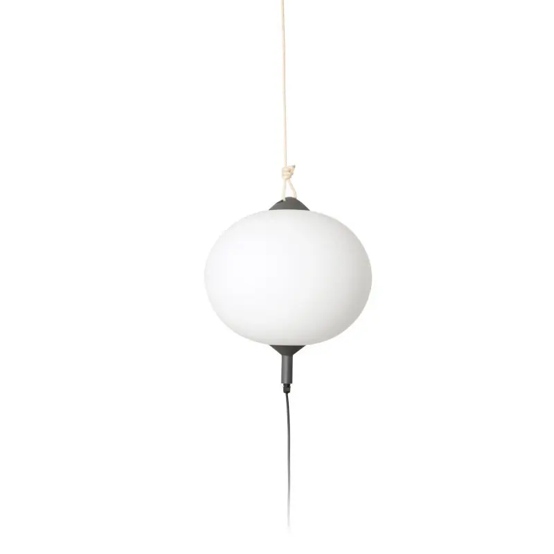 SAIGON OUT R45 Lampe portable et suspension grise/blanc mat hole cap