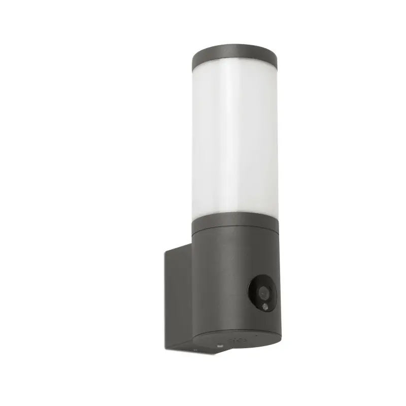 ORWELL Lampe applique gris foncé avec caméra wifi smart connecté