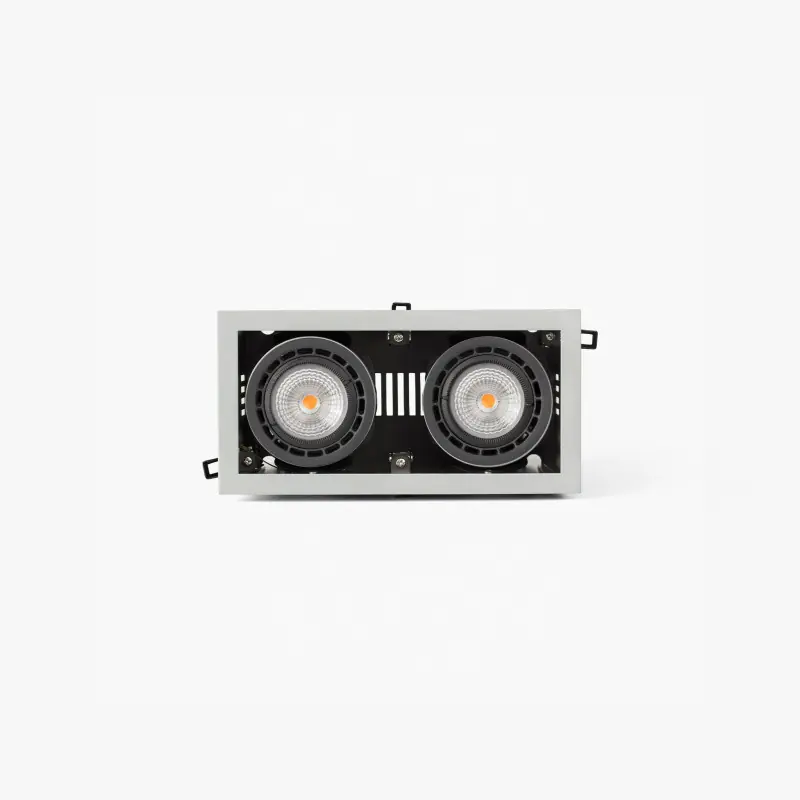 NANO COLIN-2 encastrable gris avec encadrement 14-26W 2700K 56°