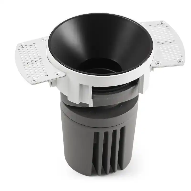 DEEP78 Encastrable rond sens cadre noir 15° 4000K honeycomb