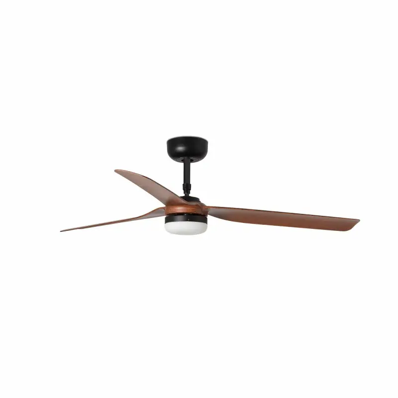 PUNT M LED Ventilateur noir/bois foncé DC SMART