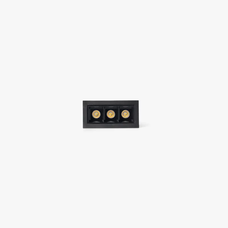 TROOP encastrable 3x2W noir-noir 48° 2700K CRI90